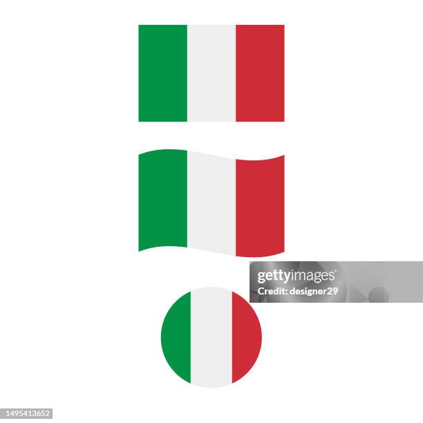 bildbanksillustrationer, clip art samt tecknat material och ikoner med flag of italy vector design. - italian flag