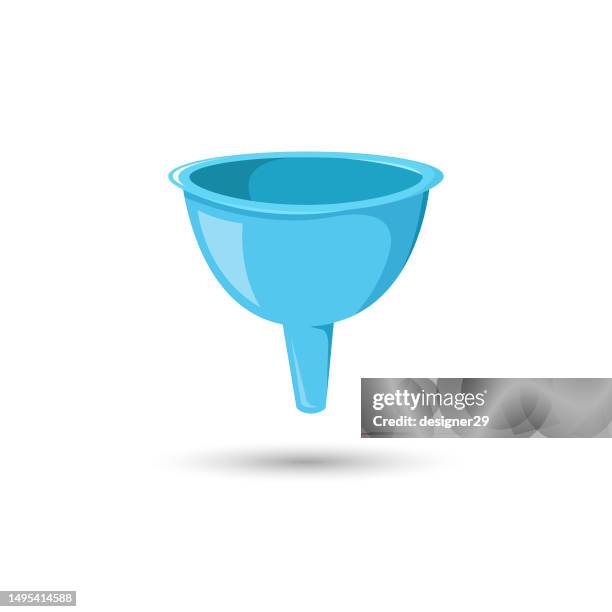 funnel icon vector design on white background. - funnel stock illustrations