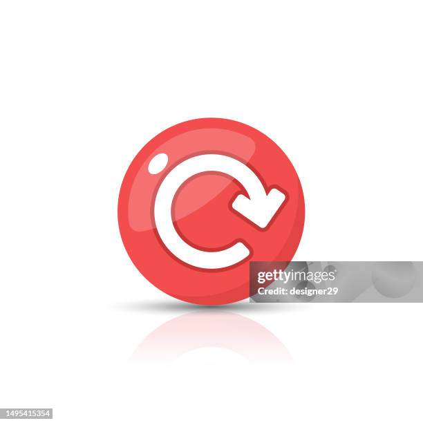 reset or reload button icon vector design on white background. - reset stock illustrations