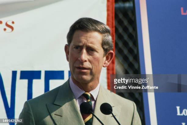 Prince of Wales visits Crenshaw High School during an official visit to Los Angeles, California, 1st November 1994.