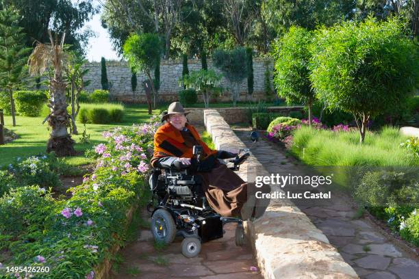 Philippe Pozzo di Borgo poses in his garden in Essaouira on November 24, 2011 in Essaouira, Morocco.