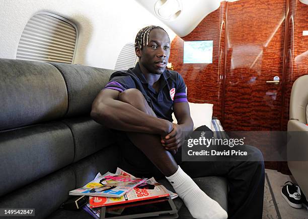 Bacary Sagna of Arsenal travels back from Nigeria on July 30, 2012 in Lagos, Nigeria.