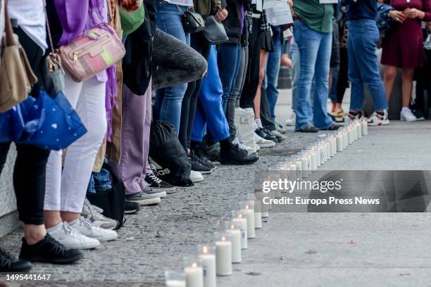 Several women protest during a rally for the 40 femicides in 2023 at Puerta del Sol, on 02 June, 2023 in Madrid, Spain. Since the beginning of the...