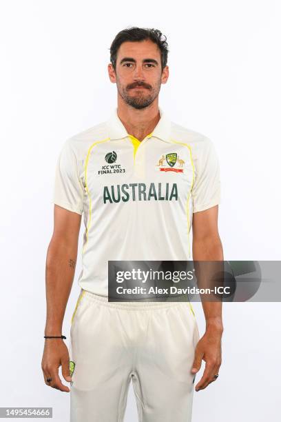 Mitchell Starc of Australia poses for a portrait prior to the ICC World Test Championship Final 2023 at The Oval on June 02, 2023 in London, England.