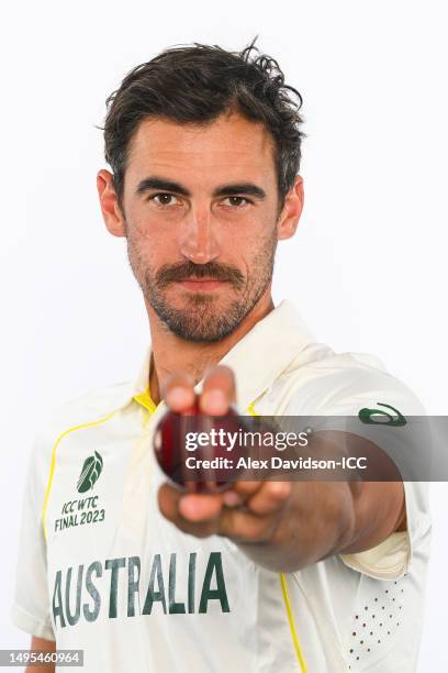 Mitchell Starc of Australia poses for a portrait prior to the ICC World Test Championship Final 2023 at The Oval on June 02, 2023 in London, England.