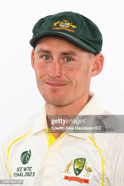 Marnus Labuschagne of Australia poses for a portrait prior to the ICC World Test Championship Final 2023 at The Oval on June 02, 2023 in London,...