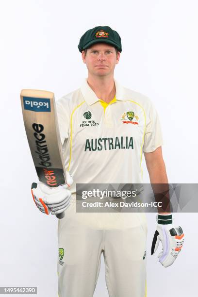 Steve Smith of Australia poses for a portrait prior to the ICC World Test Championship Final 2023 at The Oval on June 02, 2023 in London, England.