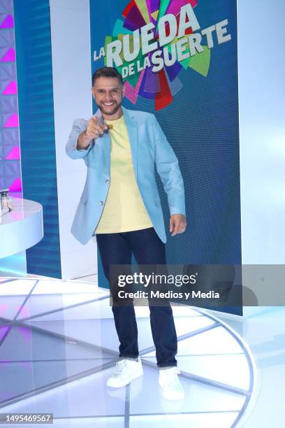 Rafael Mercadante poses for photos during the filming on the set of La Rueda de la Fortuna Show at Azteca Estudios on June 2, 2023 in Mexico City,...