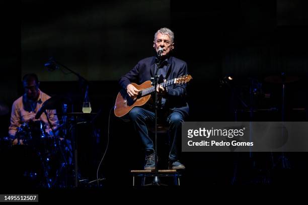 Chico Buarque performs at Sagres Campo Pequeno on June 02, 2023 in Lisbon, Portugal.