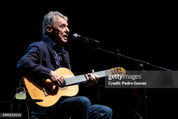 Chico Buarque performs at Sagres Campo Pequeno on June 02, 2023 in Lisbon, Portugal.