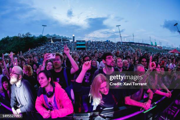 View of the crowd during a concert at the day 3 of Primavera Sound Barcelona 2023 on June 02, 2023 in Barcelona, Spain.