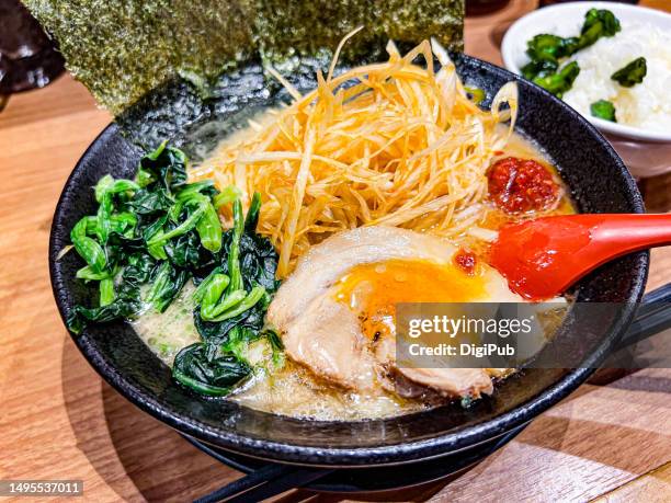 yokohama iekei ramen - char siu pork stock pictures, royalty-free photos & images