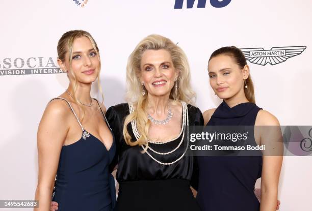 Isabella Rickel, Race to Erase MS Founder Nancy Davis, and Mariella Rickel attend the 30th Annual Race To Erase MS Gala at Fairmont Century Plaza on...