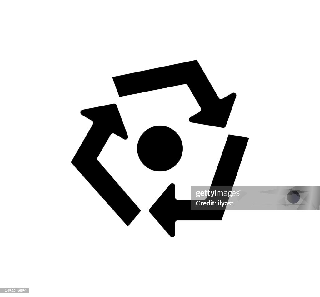 Recycling materials Black Filled Vector Icon