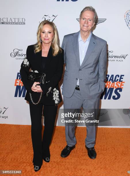 Kathy Hilton and Rick Hilton arrives at the Race To Erase MS 30th Anniversary Gala at Fairmont Century Plaza on June 02, 2023 in Los Angeles,...