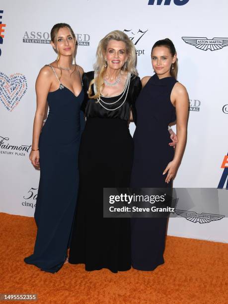 Isabella Rickel, Mariella Rickel and Nancy Davis arrives at the Race To Erase MS 30th Anniversary Gala at Fairmont Century Plaza on June 02, 2023 in...