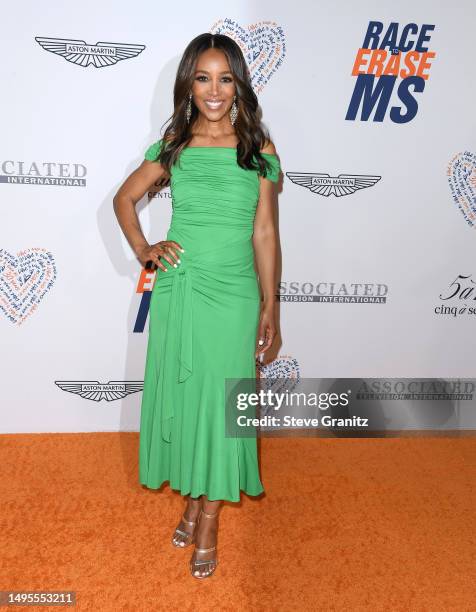 Shaun Robinson arrives at the Race To Erase MS 30th Anniversary Gala at Fairmont Century Plaza on June 02, 2023 in Los Angeles, California.