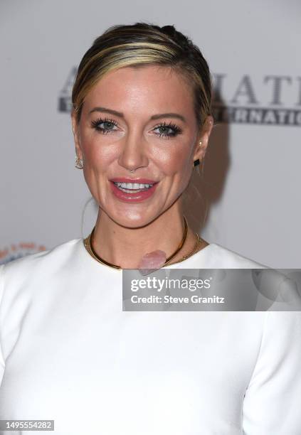 Katie Cassidy arrives at the Race To Erase MS 30th Anniversary Gala at Fairmont Century Plaza on June 02, 2023 in Los Angeles, California.