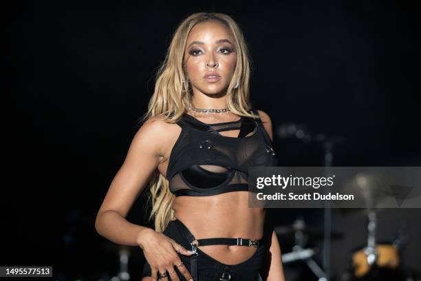 Singer Tinashe performs onstage during Outloud at WeHo Pride 2023 at West Hollywood Park on June 02, 2023 in West Hollywood, California.