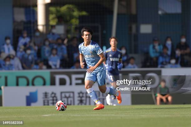 Kaito SUZUKI of Jubilo Iwata in action during the J.LEAGUE Meiji Yasuda J2 19th Sec. Match between Jubilo Iwata and Blaublitz Akita at Yamaha Stadium...