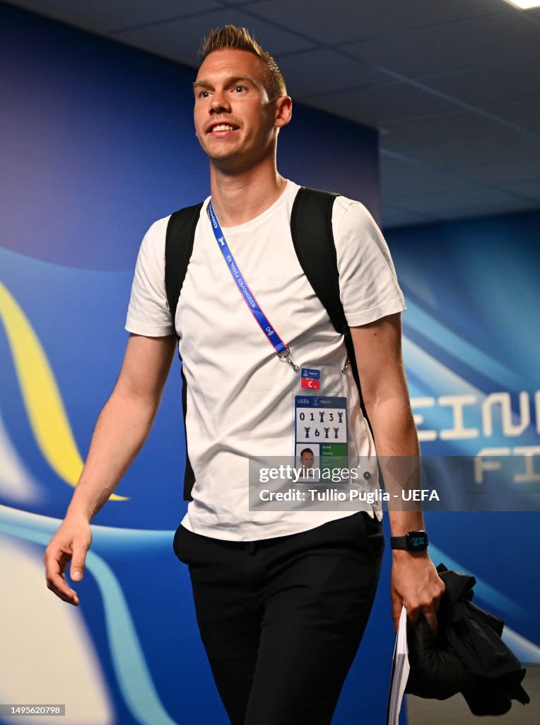Stroot Tommy Stroot, Head Coach of VfL Wolfsburg, arrives at the stadium ...