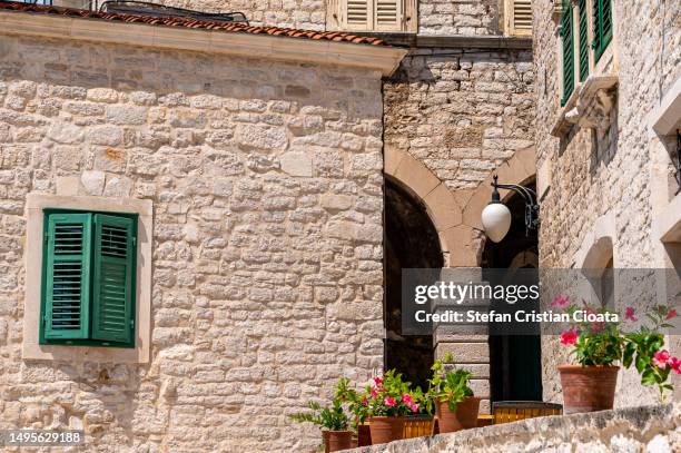 old town and streets of sibenik, croatia - sibenik croatia stock pictures, royalty-free photos & images