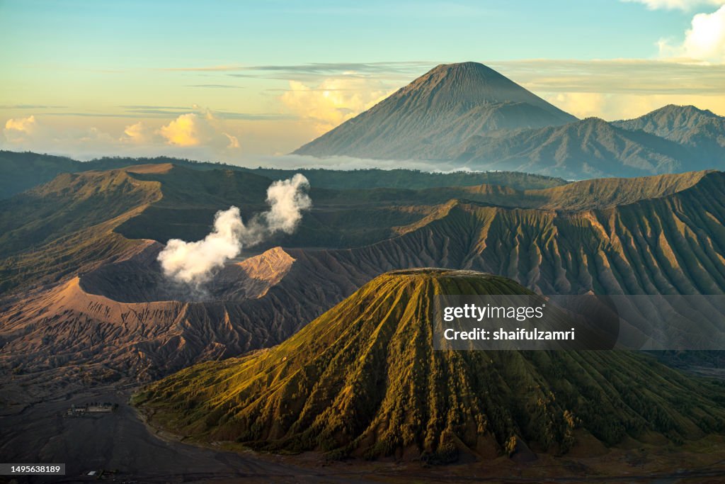 Majestic morning glow at Bromo mountain's, one of mesmerizing beauty in Indonesia