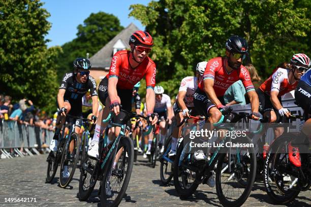 Matis Louvel of France and Nacer Bouhanni of France and Team Arkéa Samsic compete during the 16th Heylen Vastgoed Heistse Pijl 2023 a 198.7km one day...