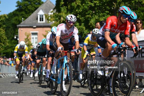 Antoine Raugel of France and AG2R Citroën Team competes during the 16th Heylen Vastgoed Heistse Pijl 2023 a 198.7km one day race from Vosselaar to...