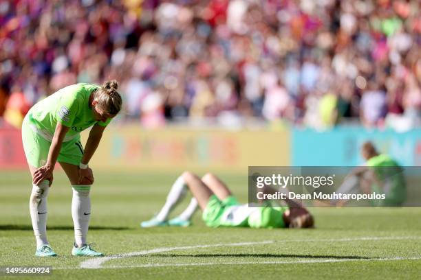 Alexandra Popp of VfL Wolfsburg looks dejected after the team's defeat during the UEFA Women's Champions League final match between FC Barcelona and...