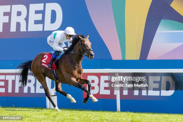 Jockey, Benoit de la Sayette on Torito competes in The Betfred Lestor Piggott Handicap Stakes during the Epsom Races at Epsom Downs Racecourse June...