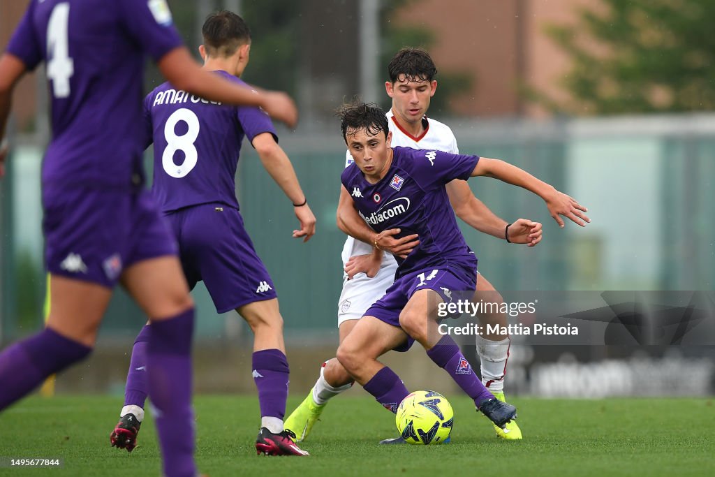 Francesco D'Alessio of AS Roma U19 in action during the Primavera 1 News  Photo - Getty Images