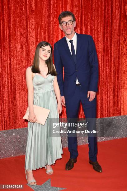 Amelia Flanagan and Mark Charnock attend The British Soap Awards 2023 on June 03, 2023 in Manchester, England.