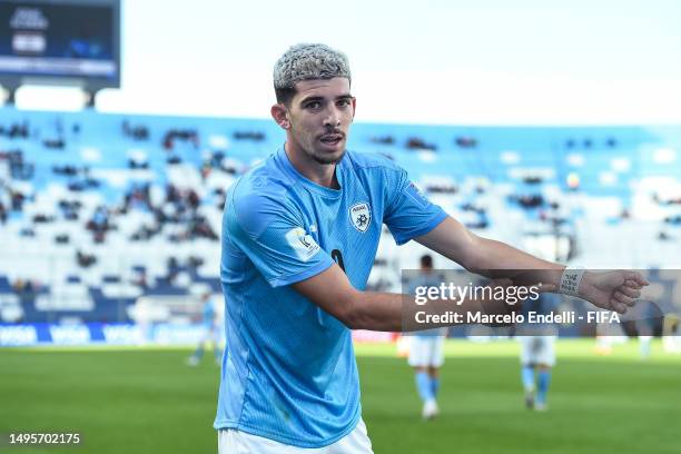 Dor Turgeman of Israel celebrates after scoring the team's third goal during a FIFA U-20 World Cup Argentina 2023 Quarter Finals match between Israel...