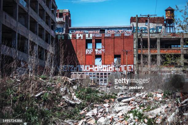 放棄されたパッカード工場。ミシガン州デトロイト - packard ストックフォトと画像