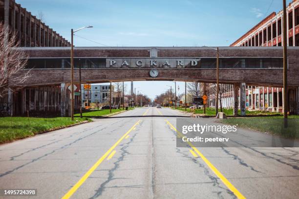 abandoned packard plant. detroit, michigan - packard stock pictures, royalty-free photos & images