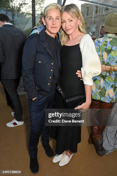 Ellen DeGeneres and Portia de Rossi attend the unveiling of RH England, The Gallery at the Historic Aynho Park, marking the brand’s international...