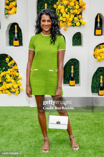 Simone Ashley attends the 2023 Veuve Clicquot Polo Classic at Liberty State Park on June 03, 2023 in Jersey City, New Jersey.