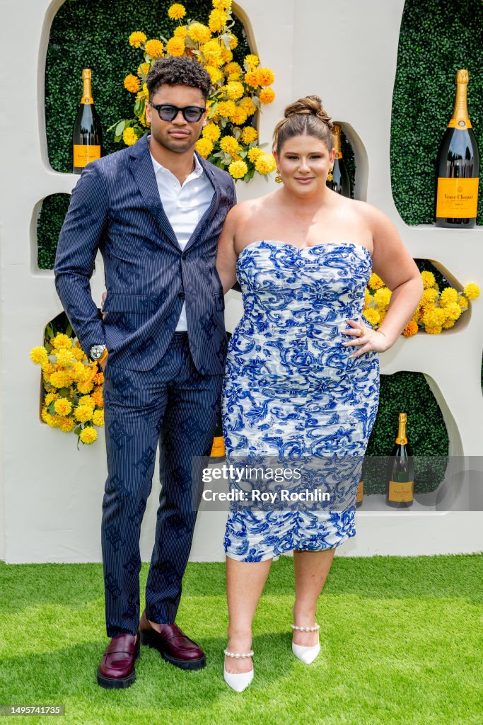 Keyveat Postell and Remi Bader attend the 2023 Veuve Clicquot Polo