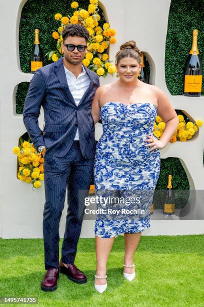 Keyveat Postell and Remi Bader attend the 2023 Veuve Clicquot Polo Classic at Liberty State Park on June 03, 2023 in Jersey City, New Jersey.