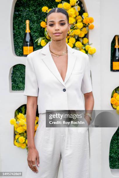 Ella Balinska attends the 2023 Veuve Clicquot Polo Classic at Liberty State Park on June 03, 2023 in Jersey City, New Jersey.