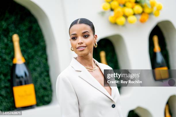 Ella Balinska attends the 2023 Veuve Clicquot Polo Classic at Liberty State Park on June 03, 2023 in Jersey City, New Jersey.