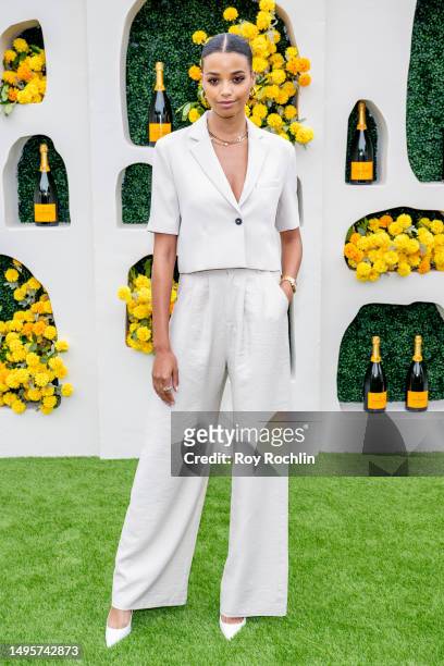 Ella Balinska attends the 2023 Veuve Clicquot Polo Classic at Liberty State Park on June 03, 2023 in Jersey City, New Jersey.