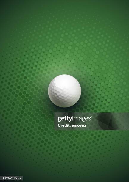 grünes golfball-poster - golfplatz green stock-grafiken, -clipart, -cartoons und -symbole