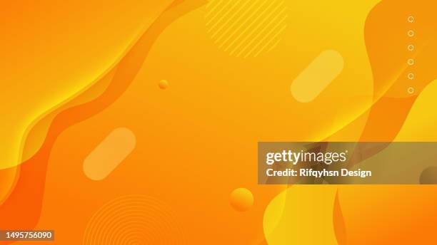 stockillustraties, clipart, cartoons en iconen met colorful orange and yellow gradient waves background. modern futuristic gradient orange abstrac fluid shape background. summer orange gradient waves wallpaper. - oranje achtergrond