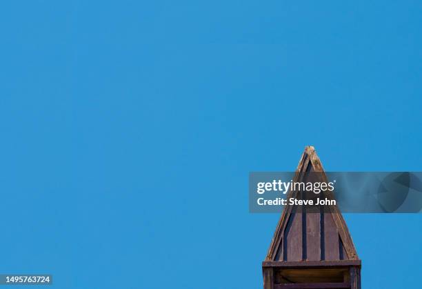 wooden tower top - chinese house churches stock pictures, royalty-free photos & images