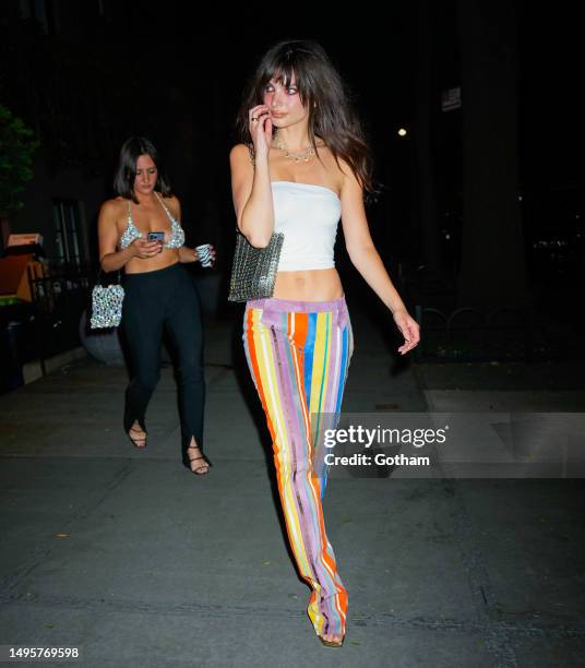 Emily Ratajkowski celebrates her birthday and Pride month on June 04, 2023 in New York City.