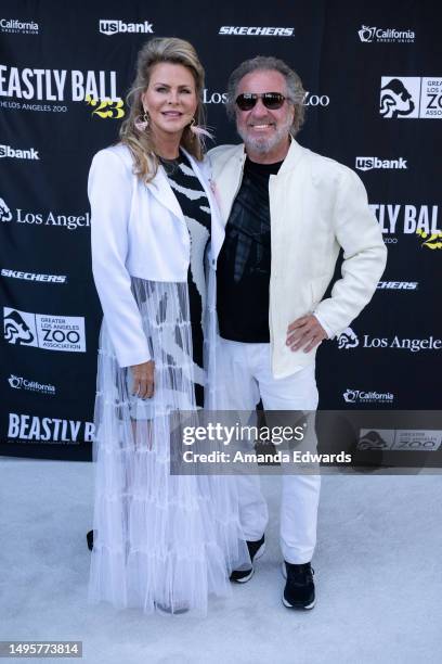 Musician Sammy Hagar and his wife Kari Karte attend the Greater Los Angeles Zoo Association's Beastly Ball 2023 at the Los Angeles Zoo on June 03,...