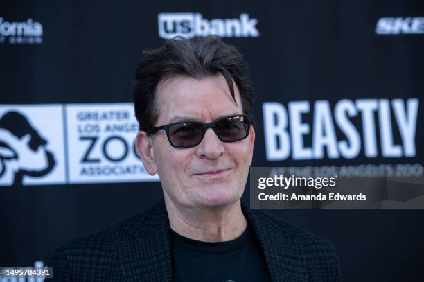 Actor Charlie Sheen attends the Greater Los Angeles Zoo Association's Beastly Ball 2023 at the Los Angeles Zoo on June 03, 2023 in Los Angeles,...