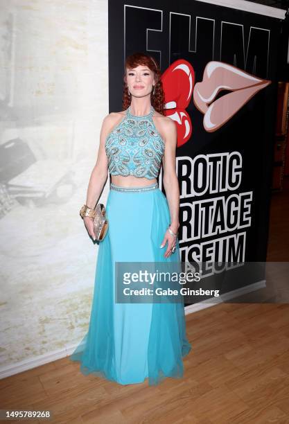Audrey Hollander attends the opening night of The Catherine exhibit at The Erotic Heritage Museum on June 03, 2023 in Las Vegas, Nevada.